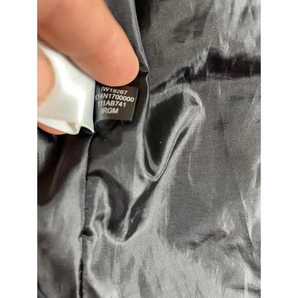 Guess Black Herringbone Wool Blend  Women's S/P Snap Front Lined Winter Coat - Picture 8 of 8